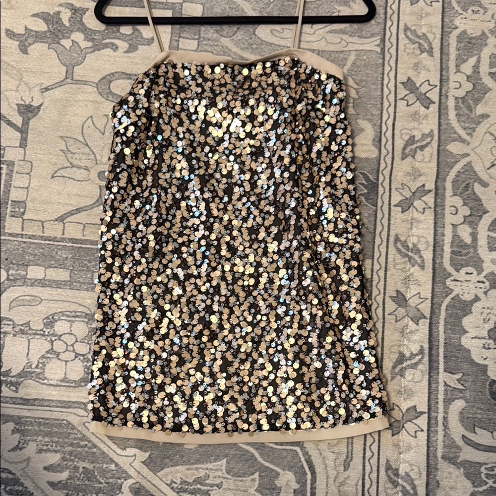 REVOLVE Sequin Mini Dress in Gold and Silver